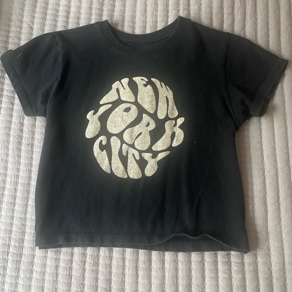 John Galt Black New York City Baby Tee